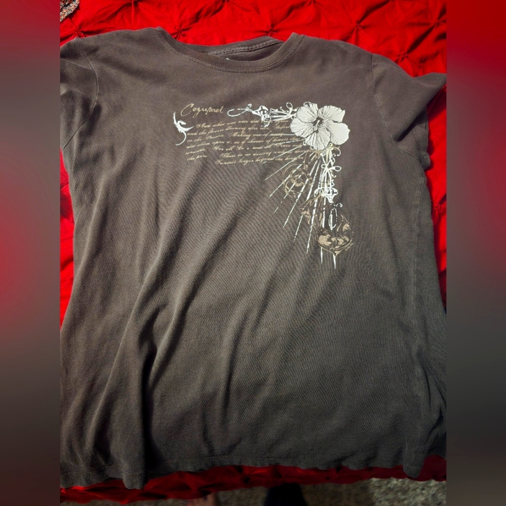 Brown Cozumel Graphic T-Shirt